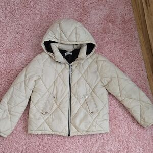 H&M Kids Quilted Puffer Jacket - Off White Color